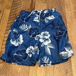 Okanu Boy’s Blue Floral Bathing Suit Size S (8)